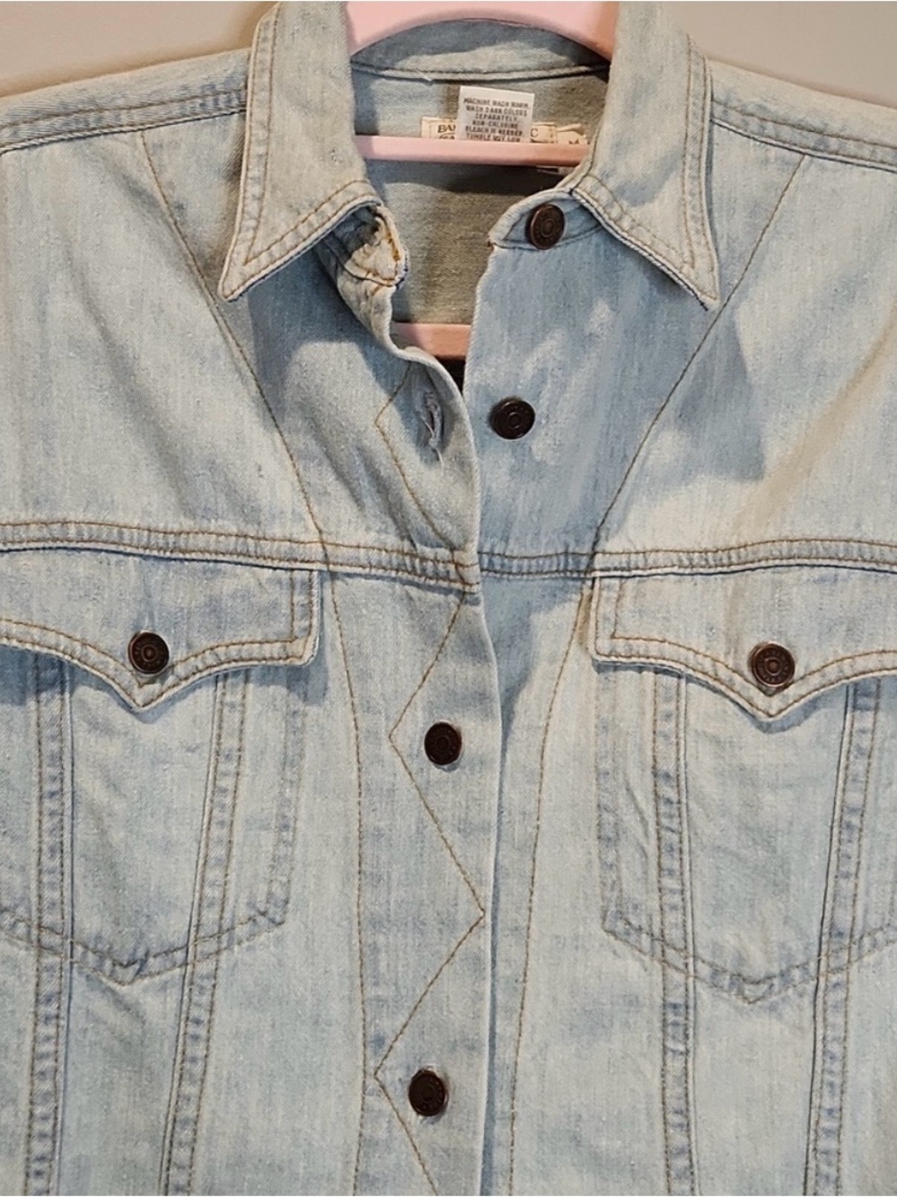 Vintage Banana Republic Light Blue Safari Denim Shirt - Picture 3 of 6